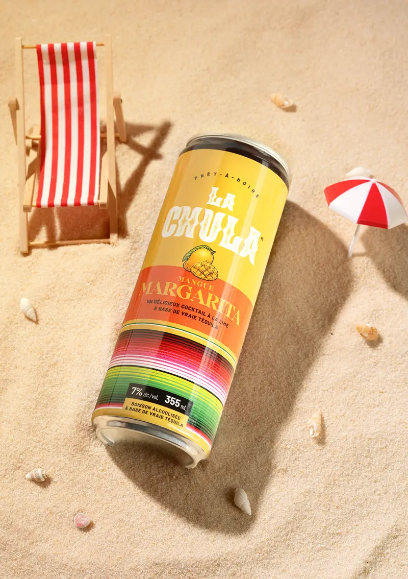 Ambiance mexicaine dans le design d’emballage La Chula – mangue et tequila